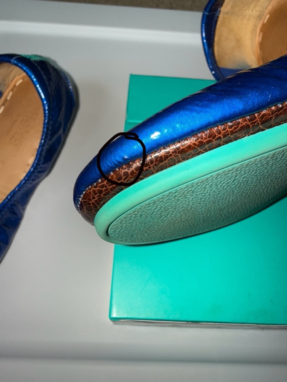 Tieks by Gavrieli Sapphire Blue Ballet Flats 7 - Picture 5 of 9